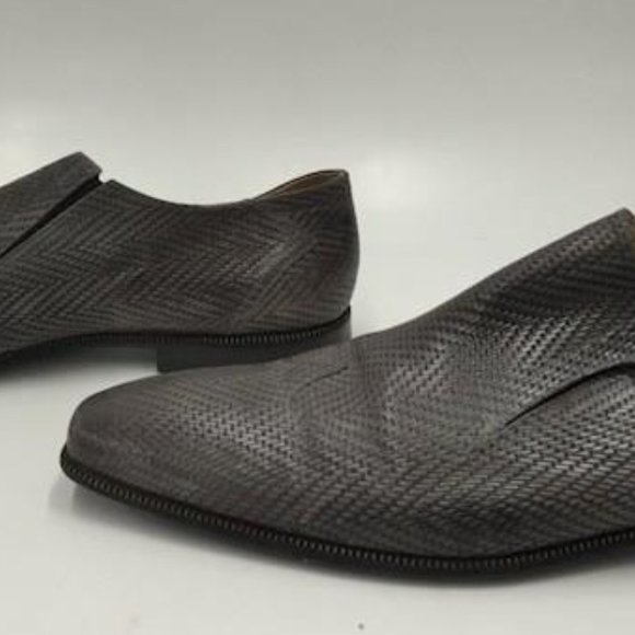 Cesare Paciotti Wing Tip Monk Strap Dress Shoes Size 12US Grey Leather Italy